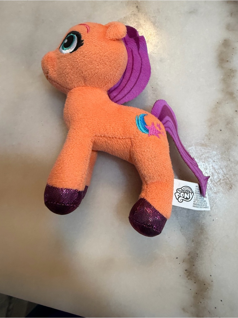 My Little Pony Orange Plush with Purple Mane and Glitter Hooves